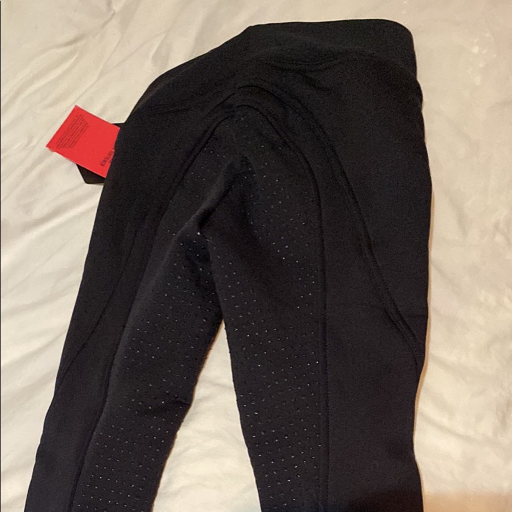 Equestrian black fleece lined riding pant